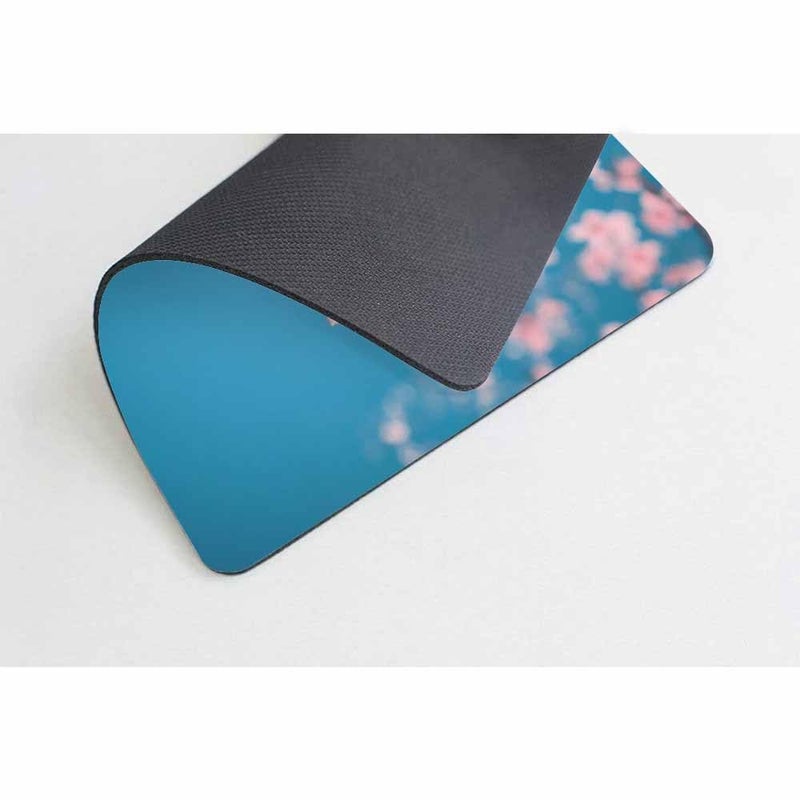Smooffly Sakura Mouse Pad,Leaves and Plants Ombre Spring Japanese Sakura Flowers in Garden Park Gaming Mouse Pad - Image 4